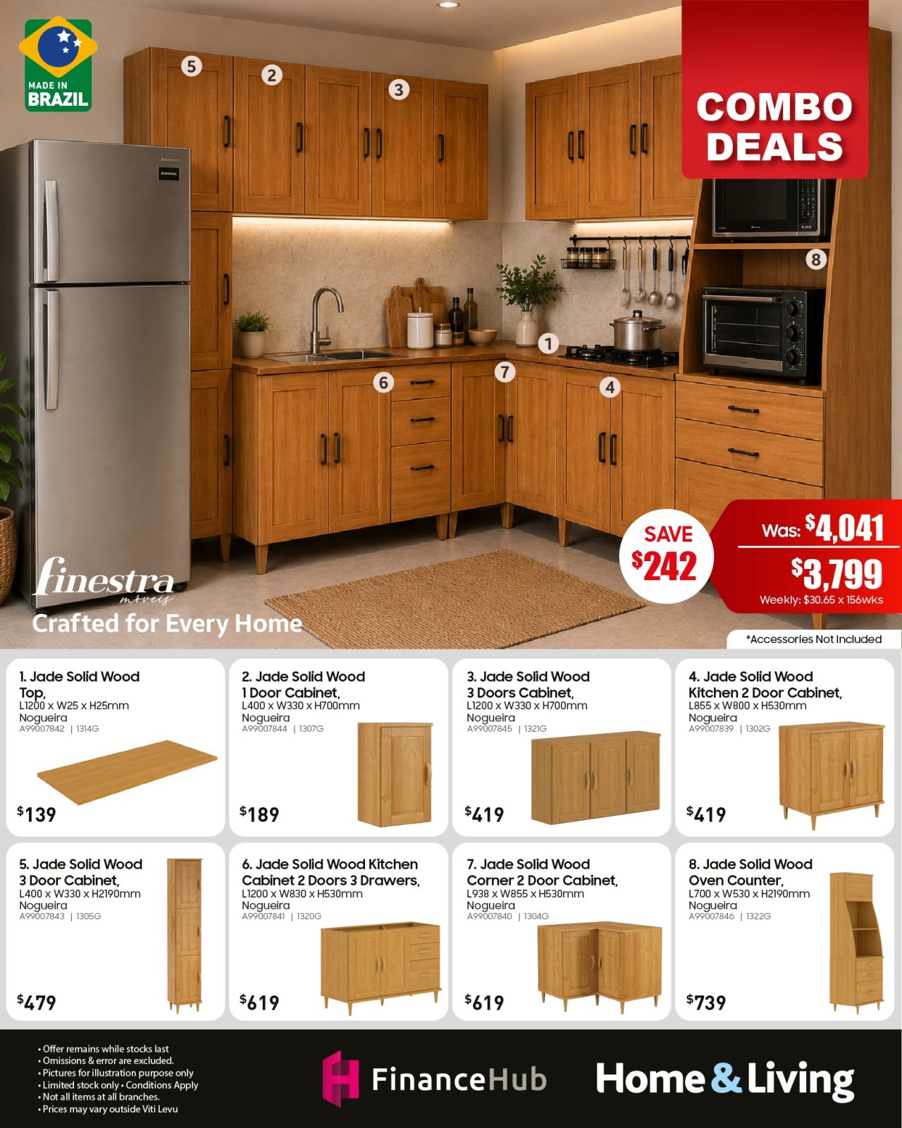 Jade Solid Wood Kitchen Combo Deals - Page 1