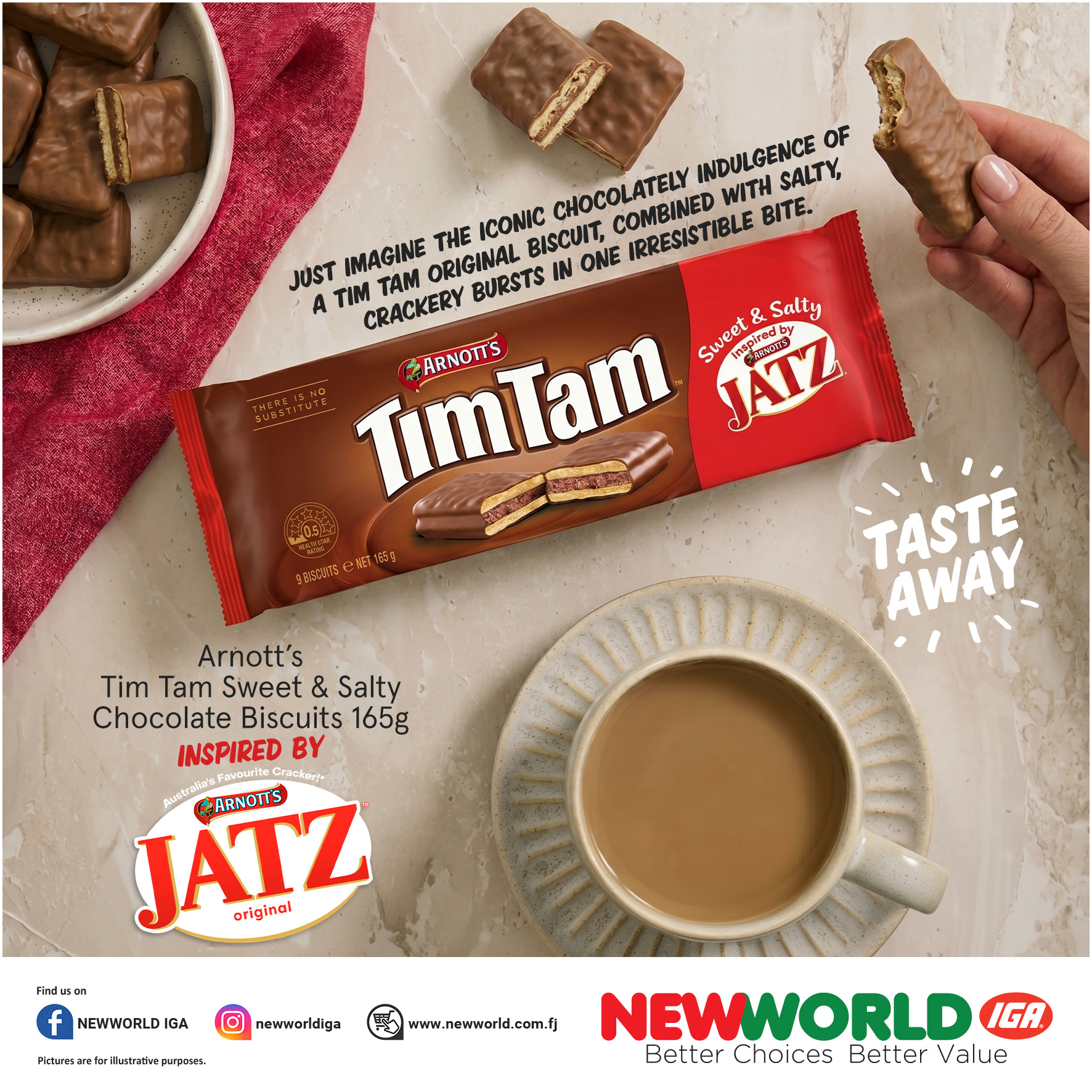 Arnott's Tim Tam Sweet & Salty Chocolate Biscuits 165g