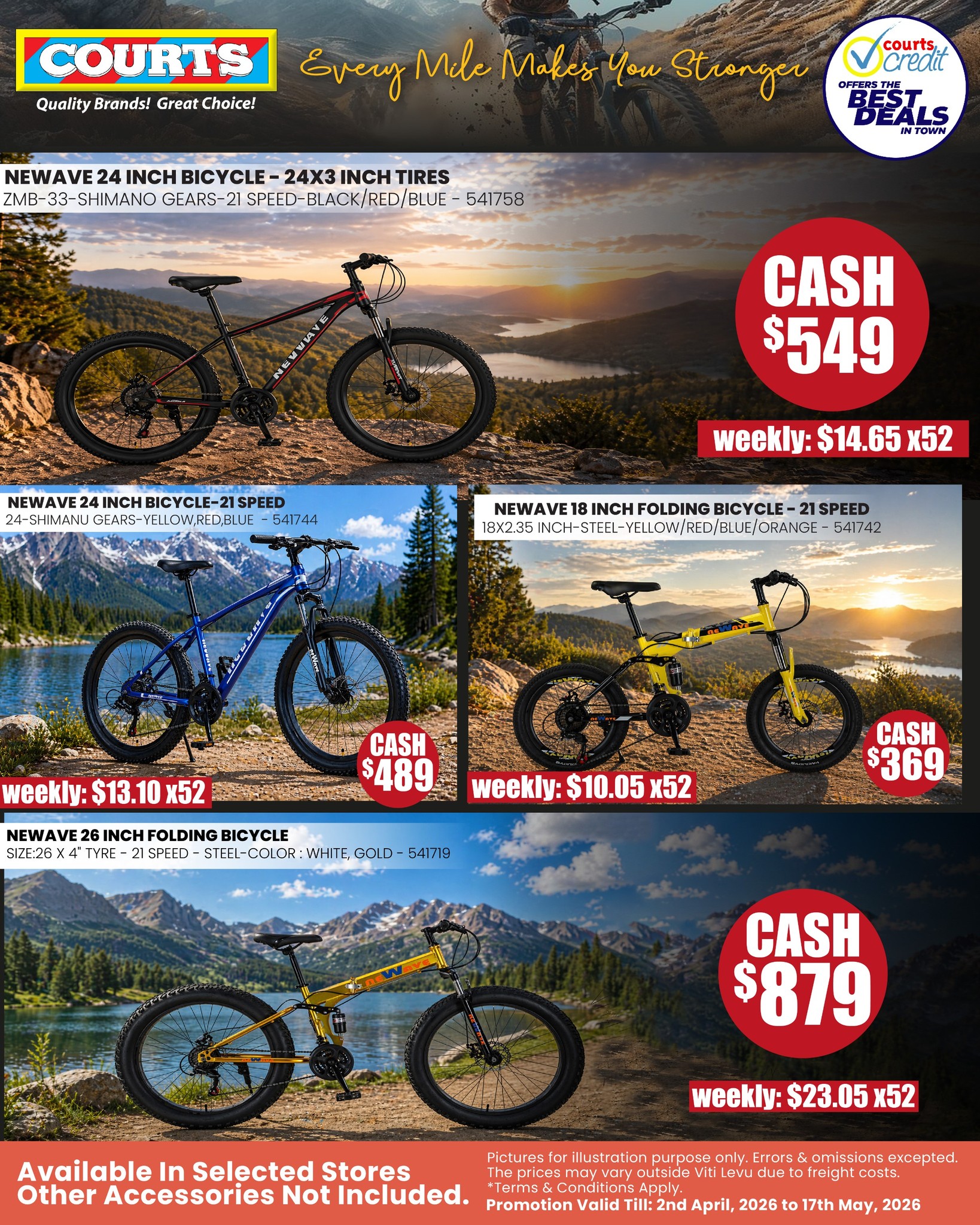 Newave Bicycles – Starting from $10.05 Weekly