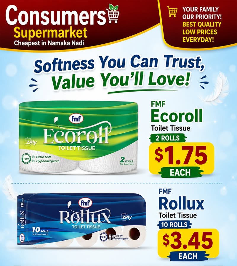 FMF Ecoroll & Rollux Toilet Tissue