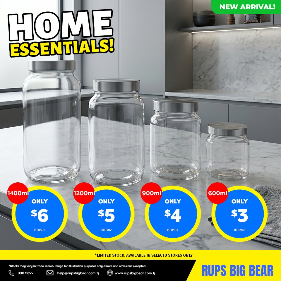 Home Essentials Glass Storage Jars - Page 1