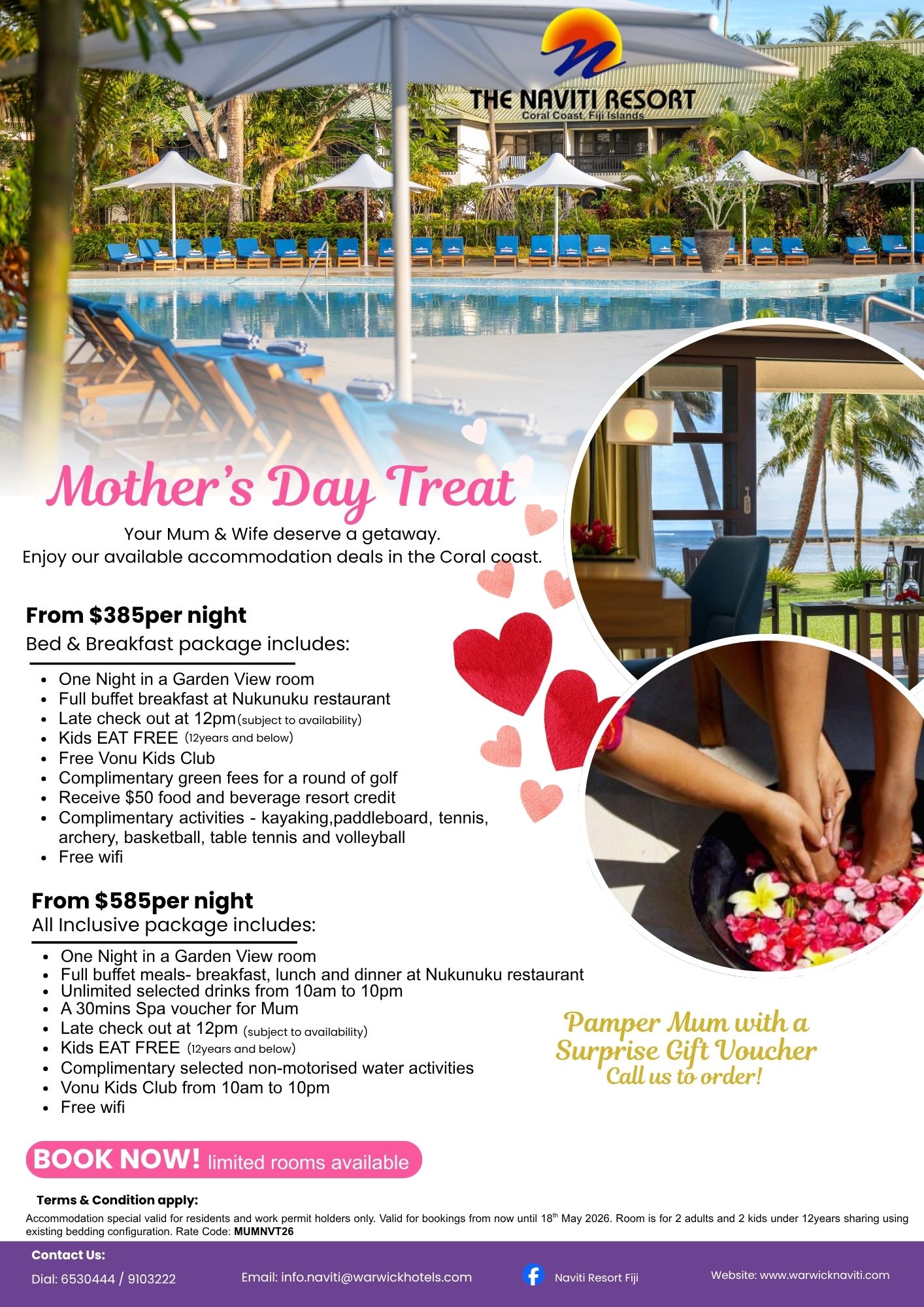 Mother's Day Treat at Naviti Resort