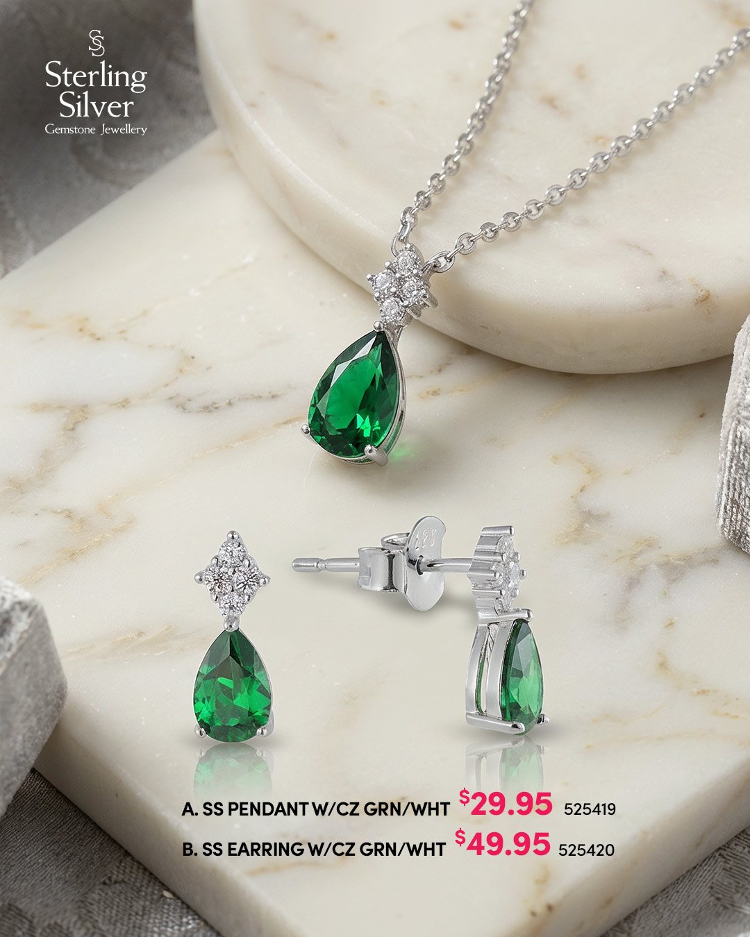Sterling Silver Gemstone Jewellery