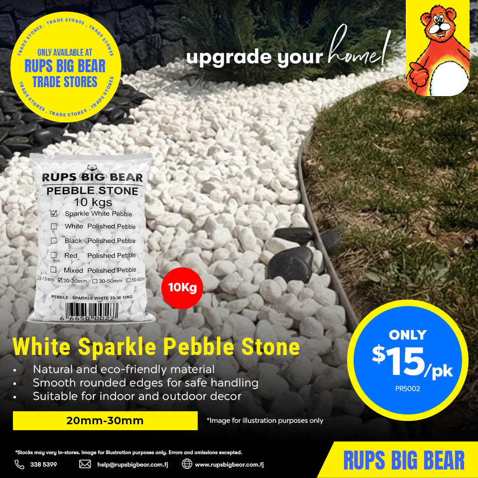 White Sparkle Pebble Stone 10kg