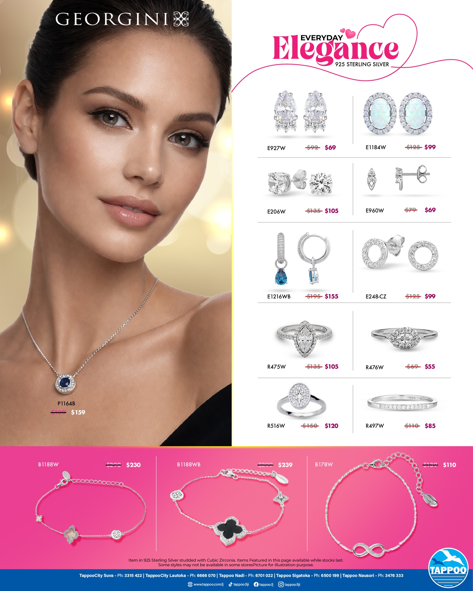 Georgini 925 Sterling Silver Jewellery Collection