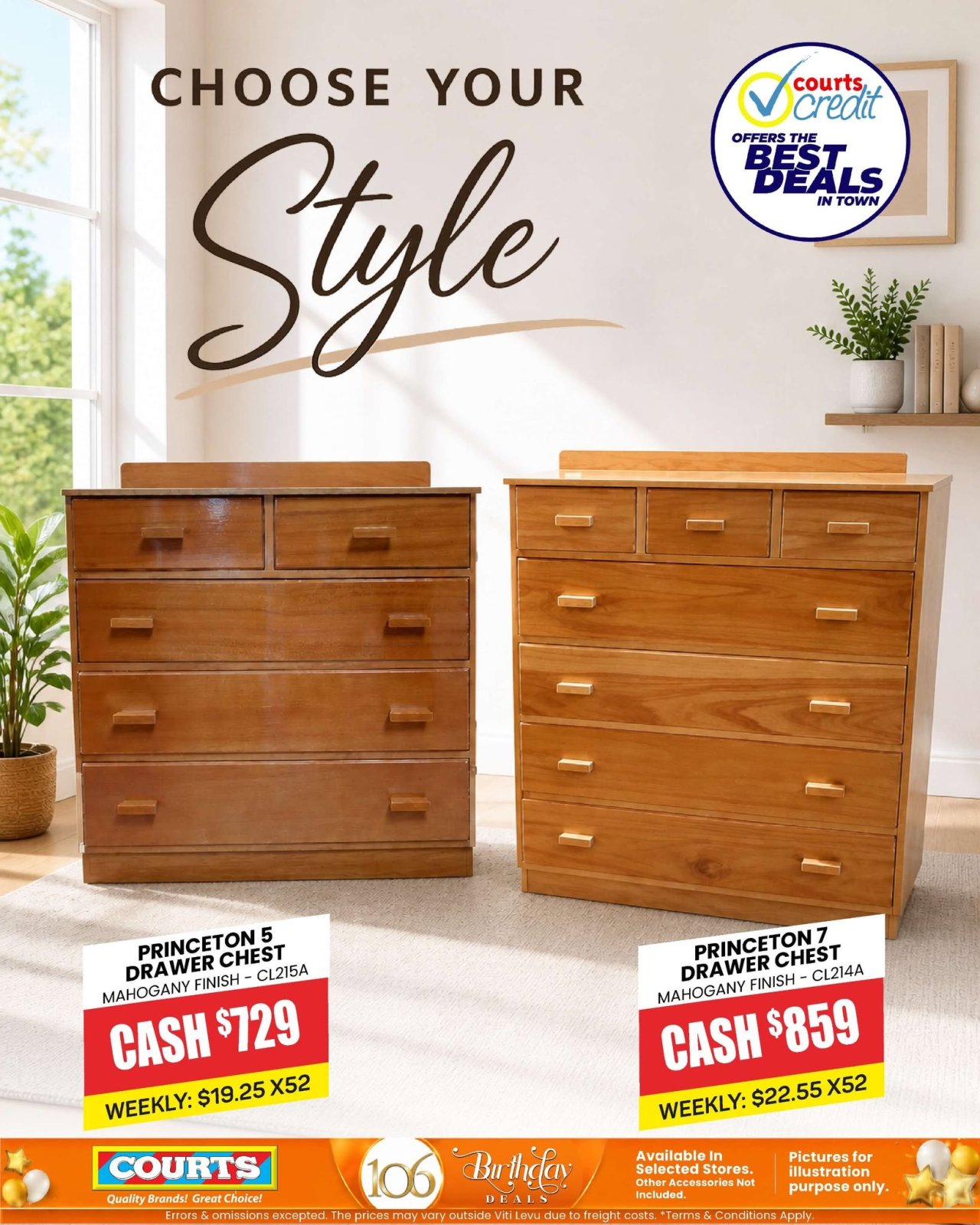 Princeton Drawer Chests - Choose Your Style