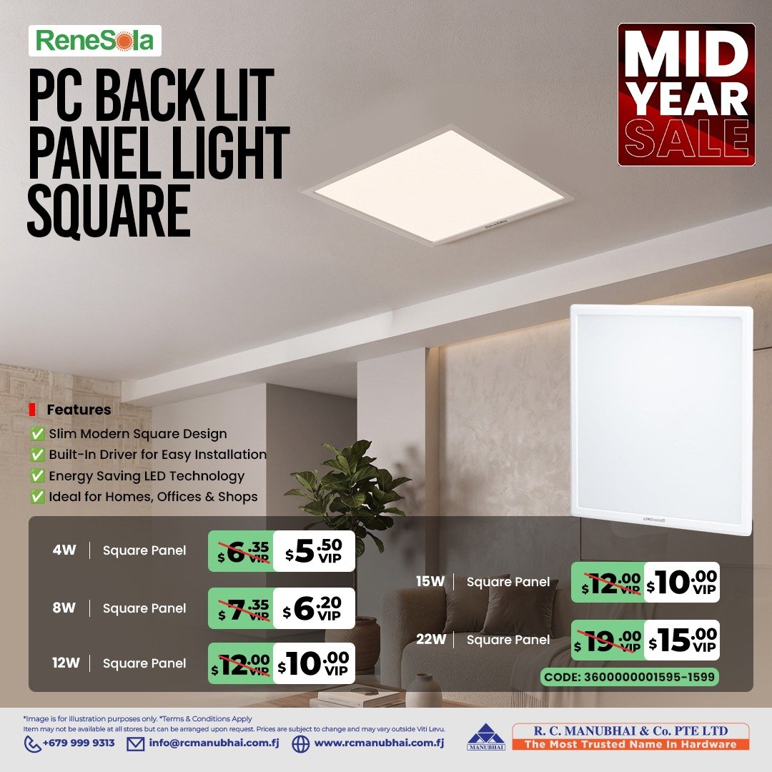 PC Back Lit Panel Light Square - Page 1