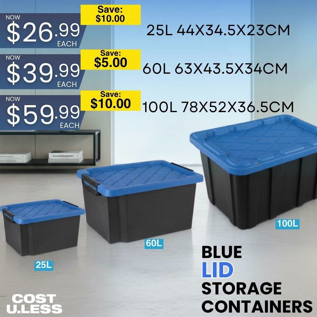Blue Lid Storage Containers Sale