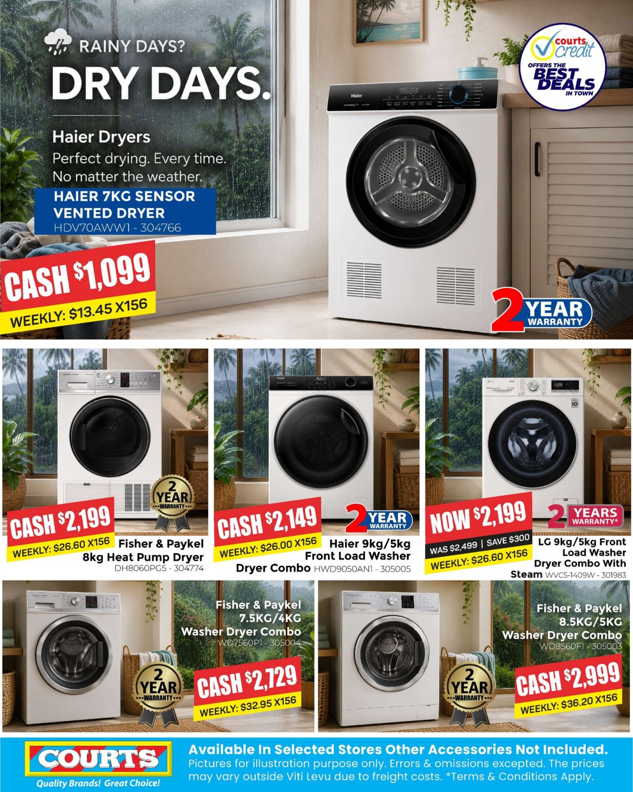 Haier & Fisher & Paykel Dryers – Rainy Days? Dry Days. - Page 1