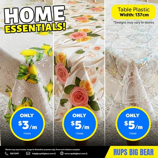 Home Essentials – Table Plastic - Page 1