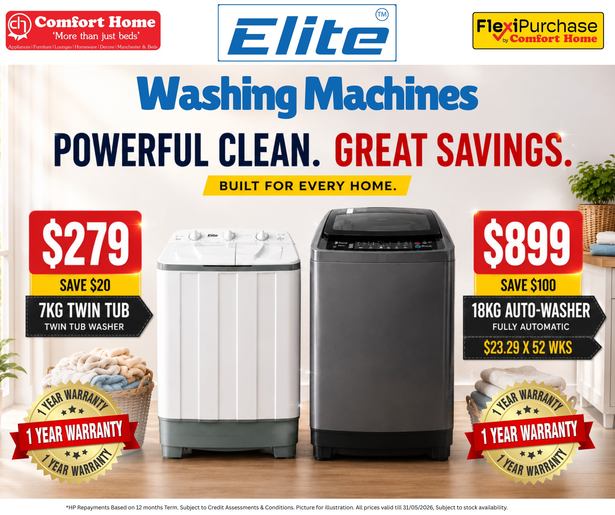 Elite Washing Machines — Great Savings