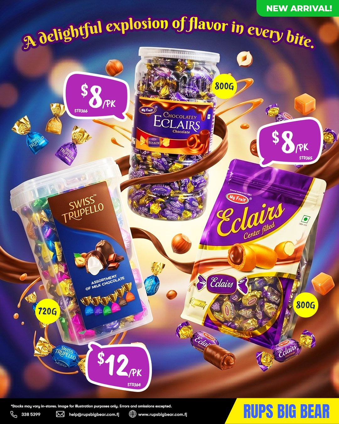 Chocolatey Eclairs & Swiss Truffles - New Arrival