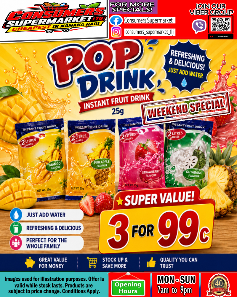 Pop Drink Weekend Special - 3 for 99¢