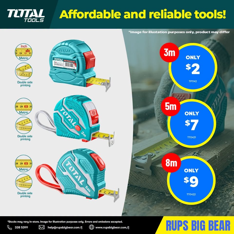 Total Tools Measuring Tapes