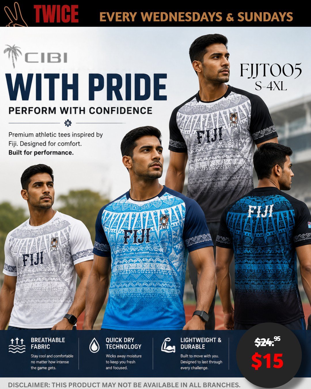CIBI WITH PRIDE – FIJI Premium Athletic Tees
