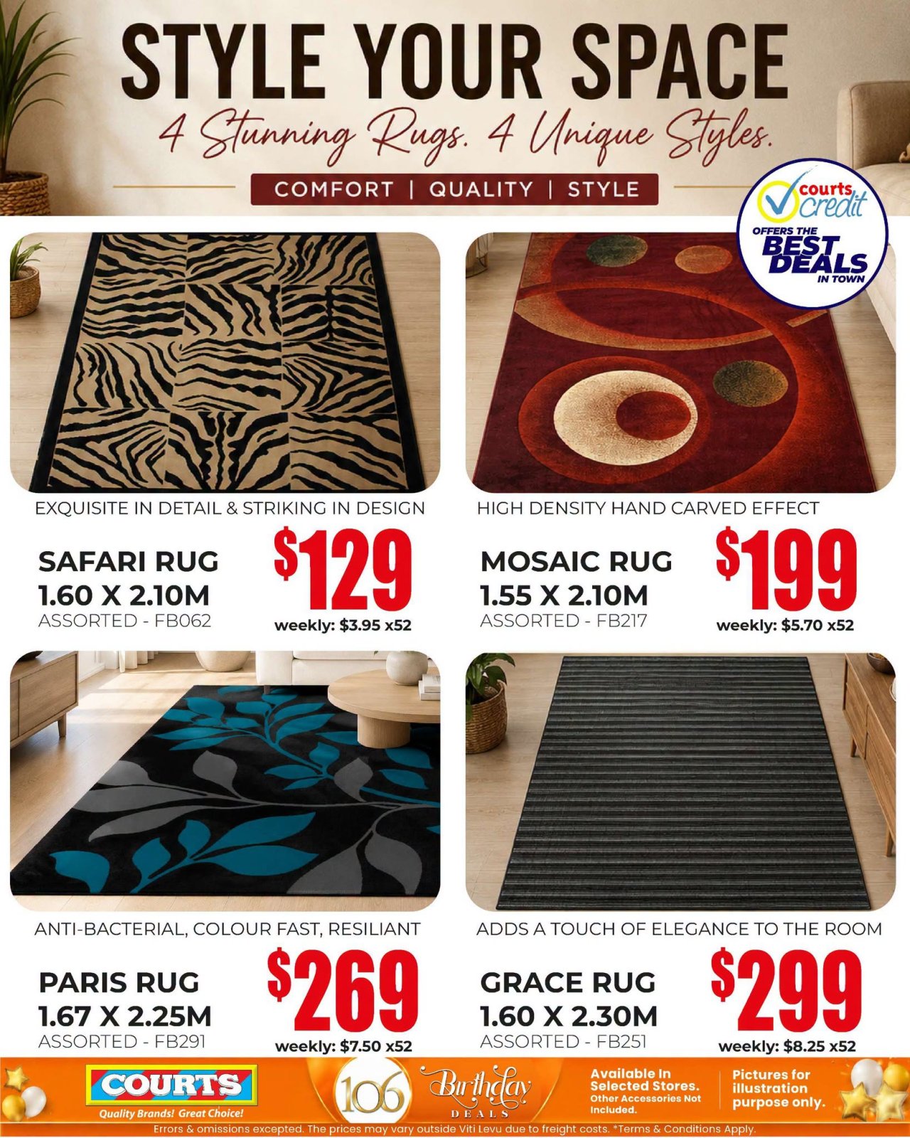 Style Your Space - 4 Stunning Rugs