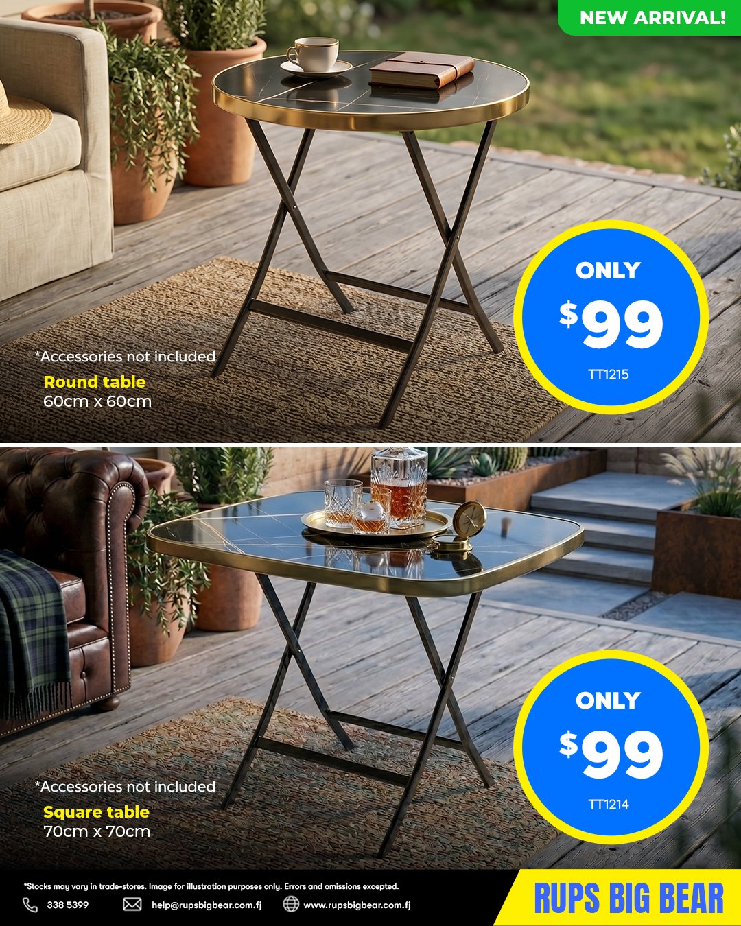 Outdoor Tables - Round & Square - Page 1