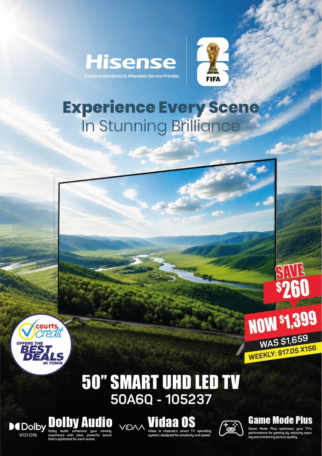 Hisense 50" Smart UHD LED TV