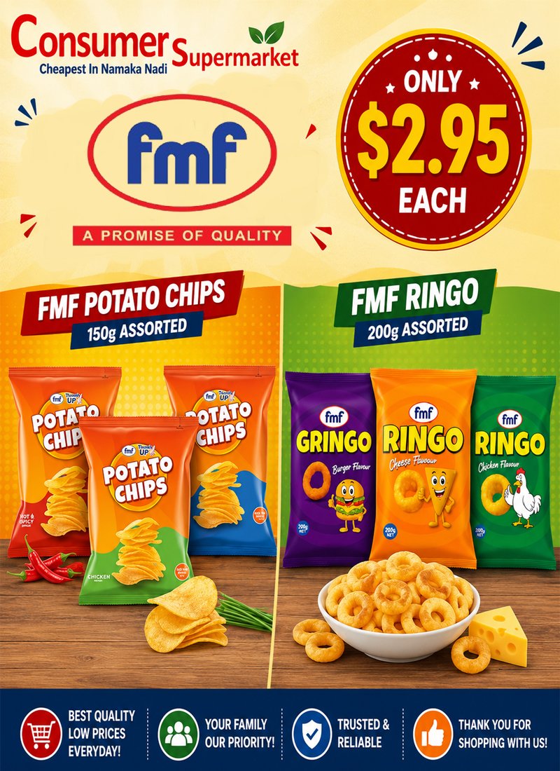 FMF Potato Chips & Ringo - Only $2.95 Each - Page 1