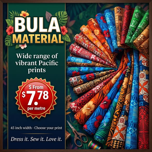 Bula Material - Pacific Prints Fabric