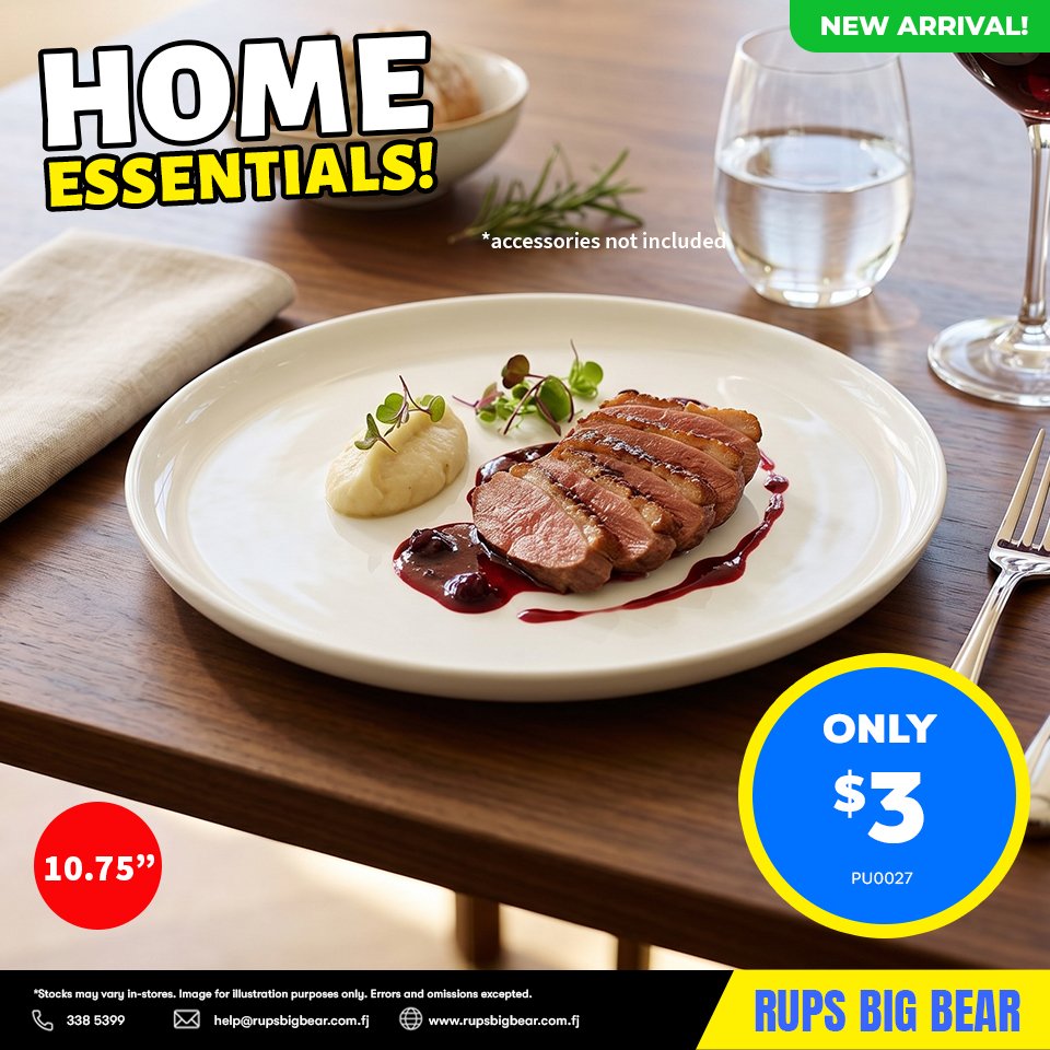 10.75" Cream Plate - Home Essentials