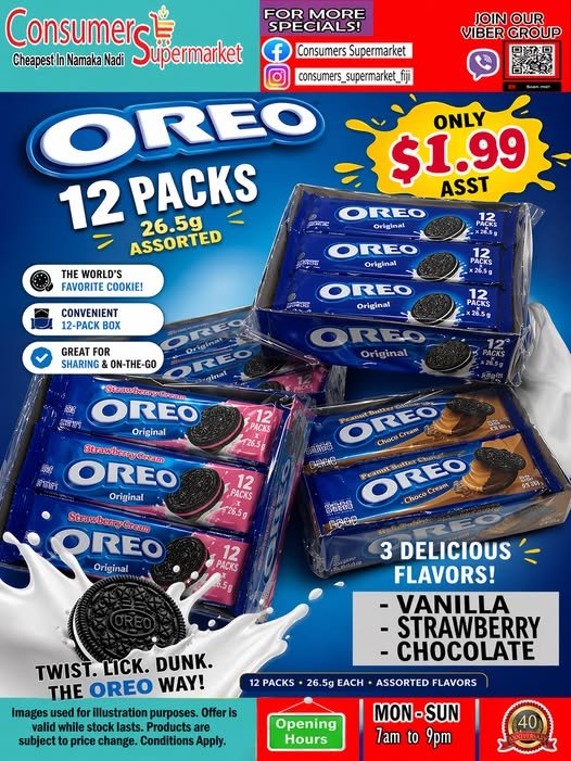 OREO 12 Packs Assorted - Only $1.99