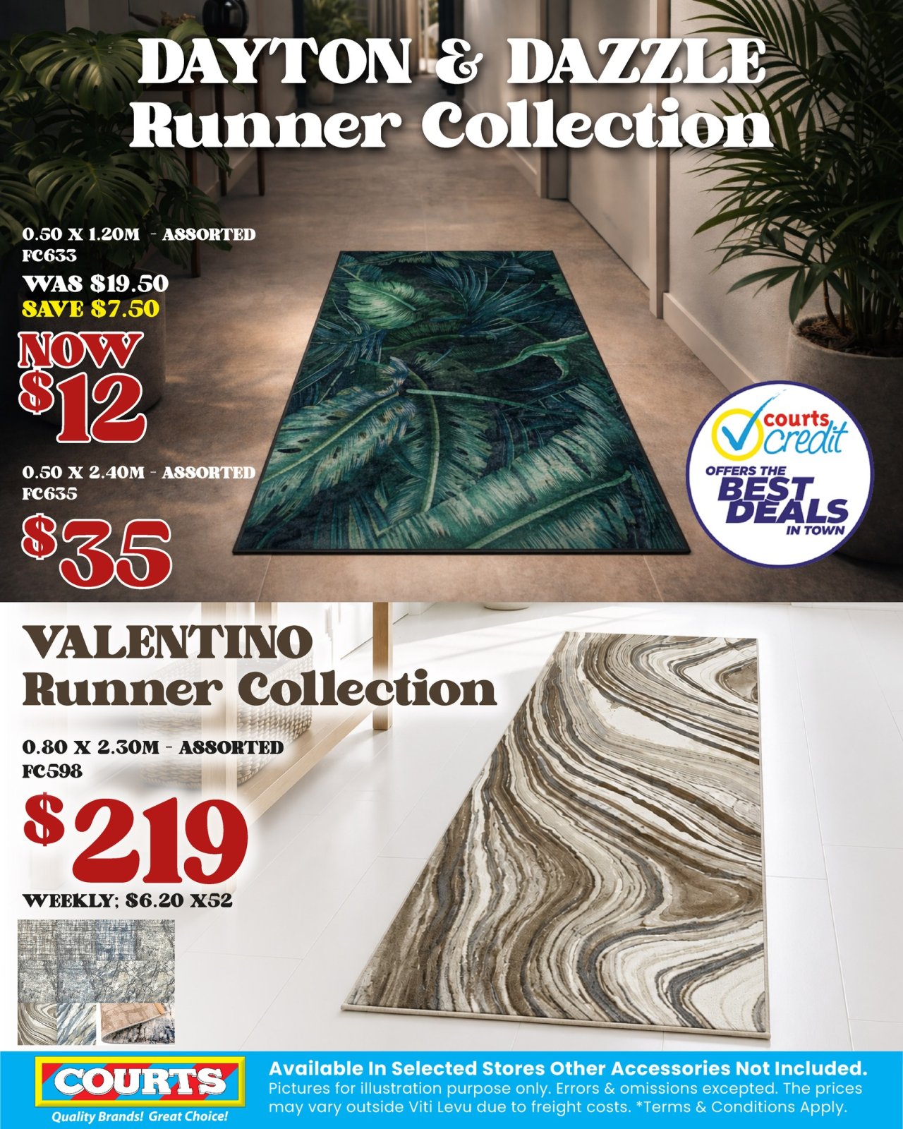 Dayton & Dazzle and Valentino Runner Collections - Page 1