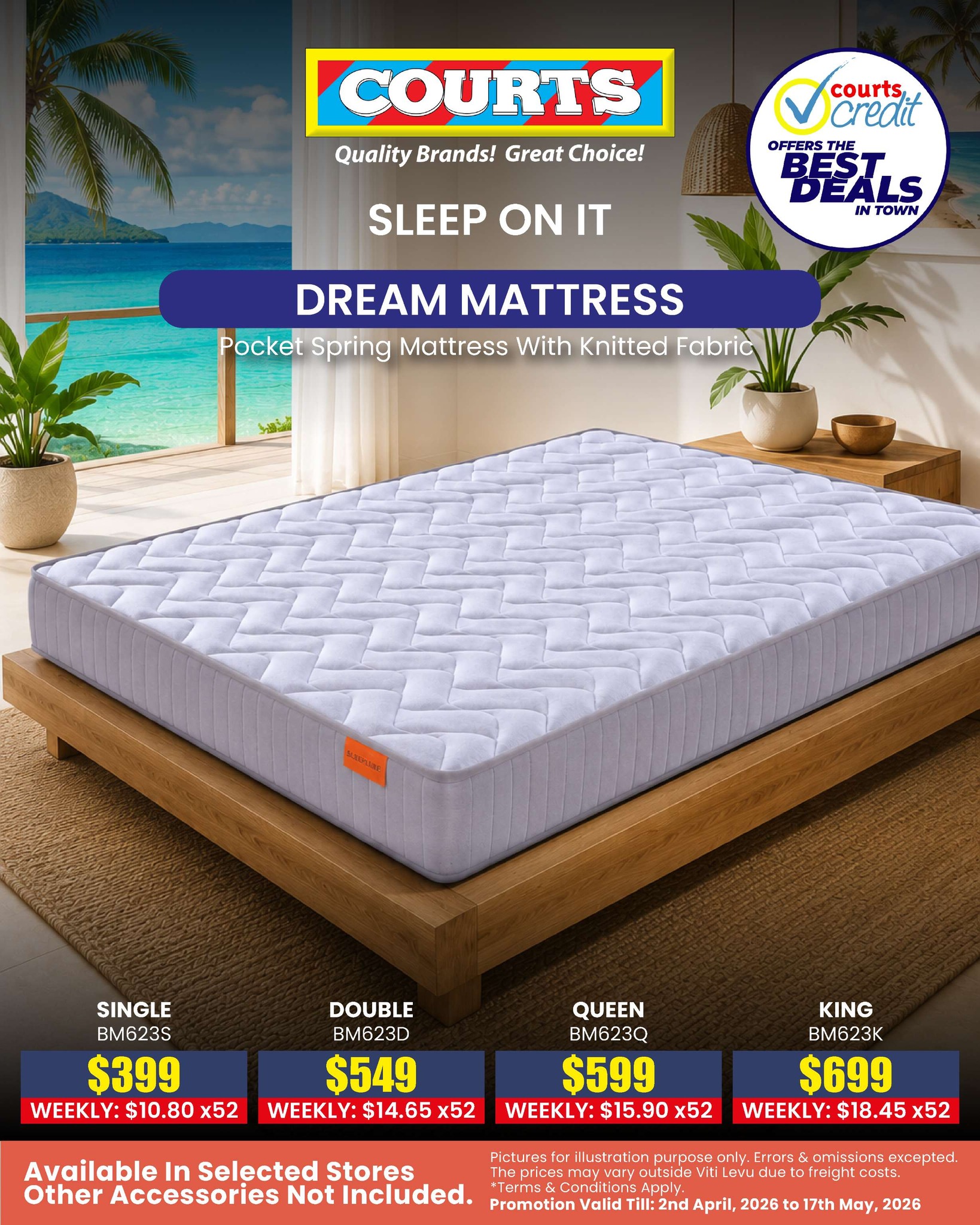 Dream Mattress - Pocket Spring with Knitted Fabric