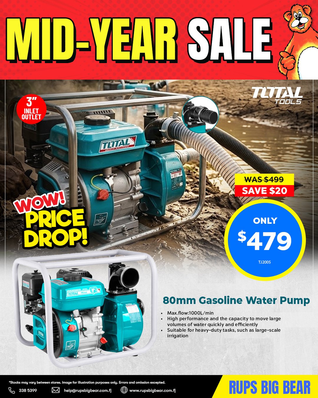 80mm Gasoline Water Pump Mid-Year Sale