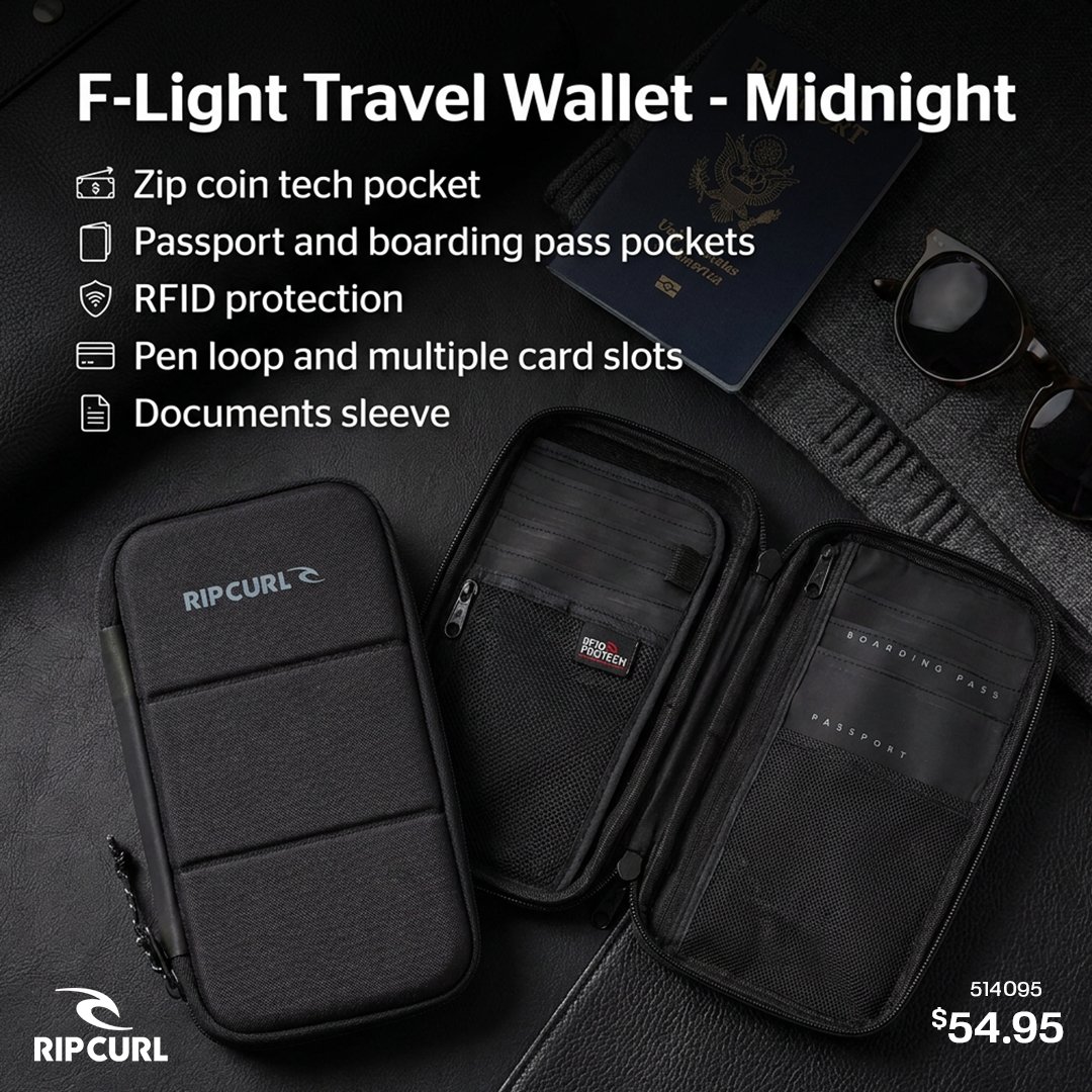 F-Light Travel Wallet - Midnight