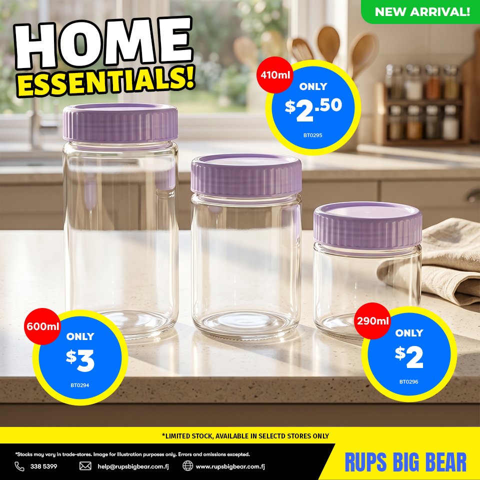 Home Essentials - Glass Storage Jars - Page 1