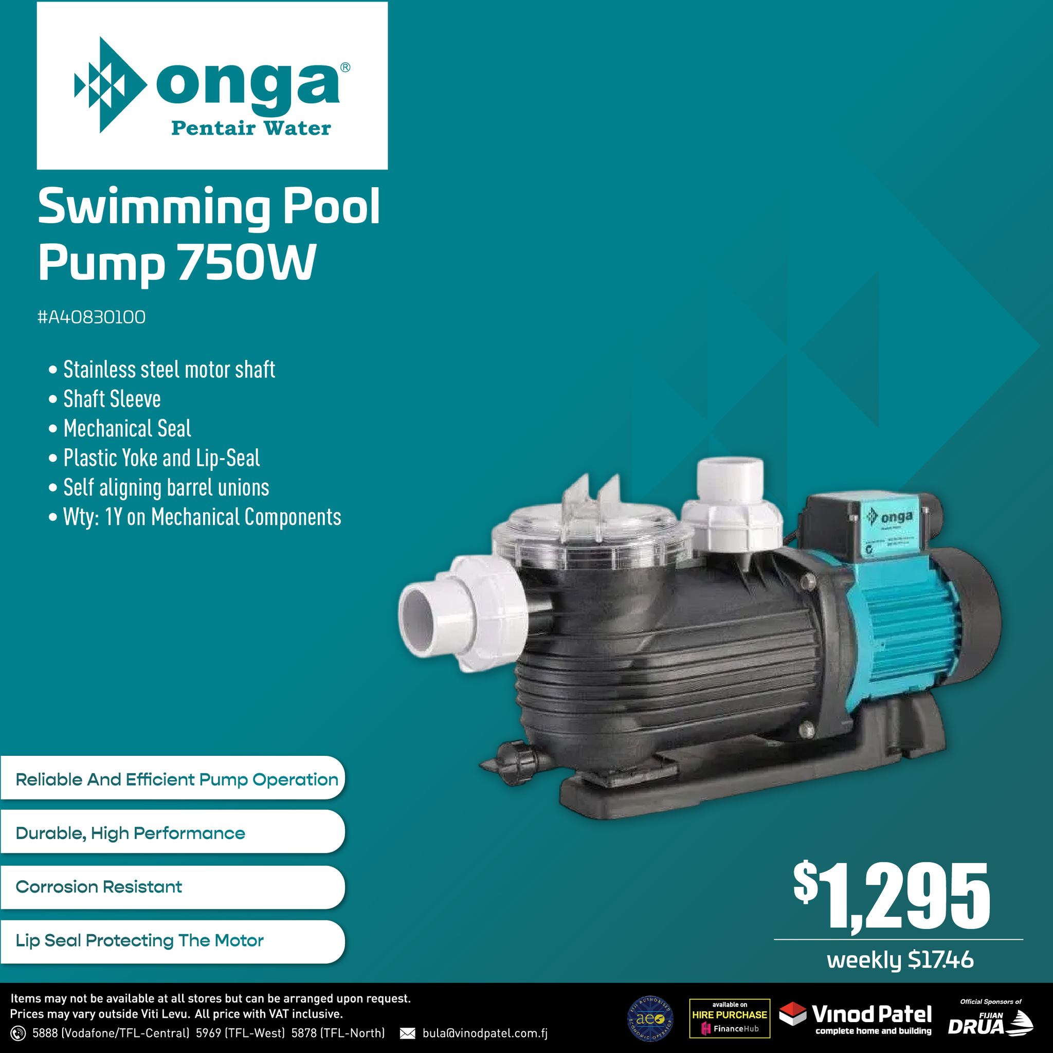 Swimming Pool Pump 750W
