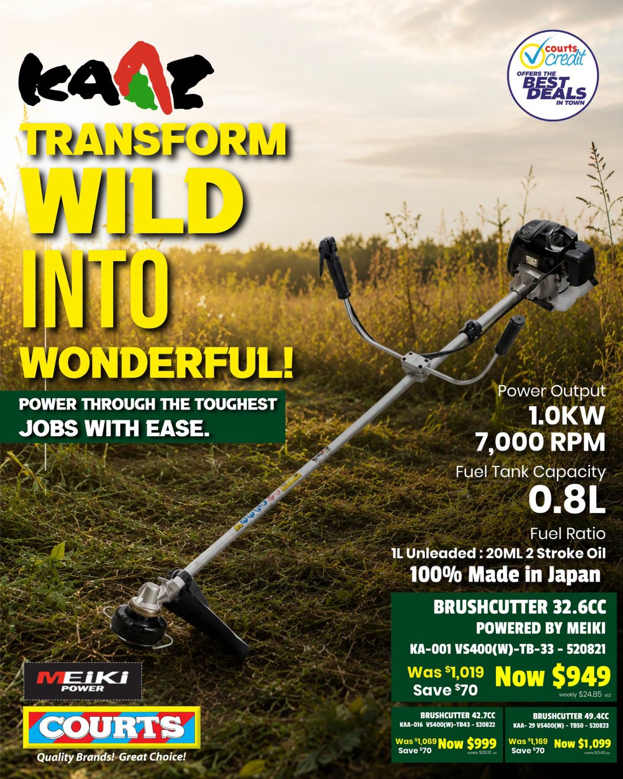 KAAZ Brushcutter Range - Transform Wild Into Wonderful