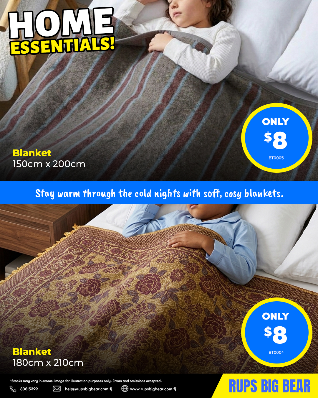 Home Essentials - Soft, Cosy Blankets
