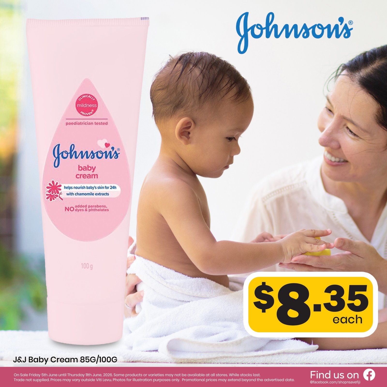 J&J Baby Cream 85G/100G