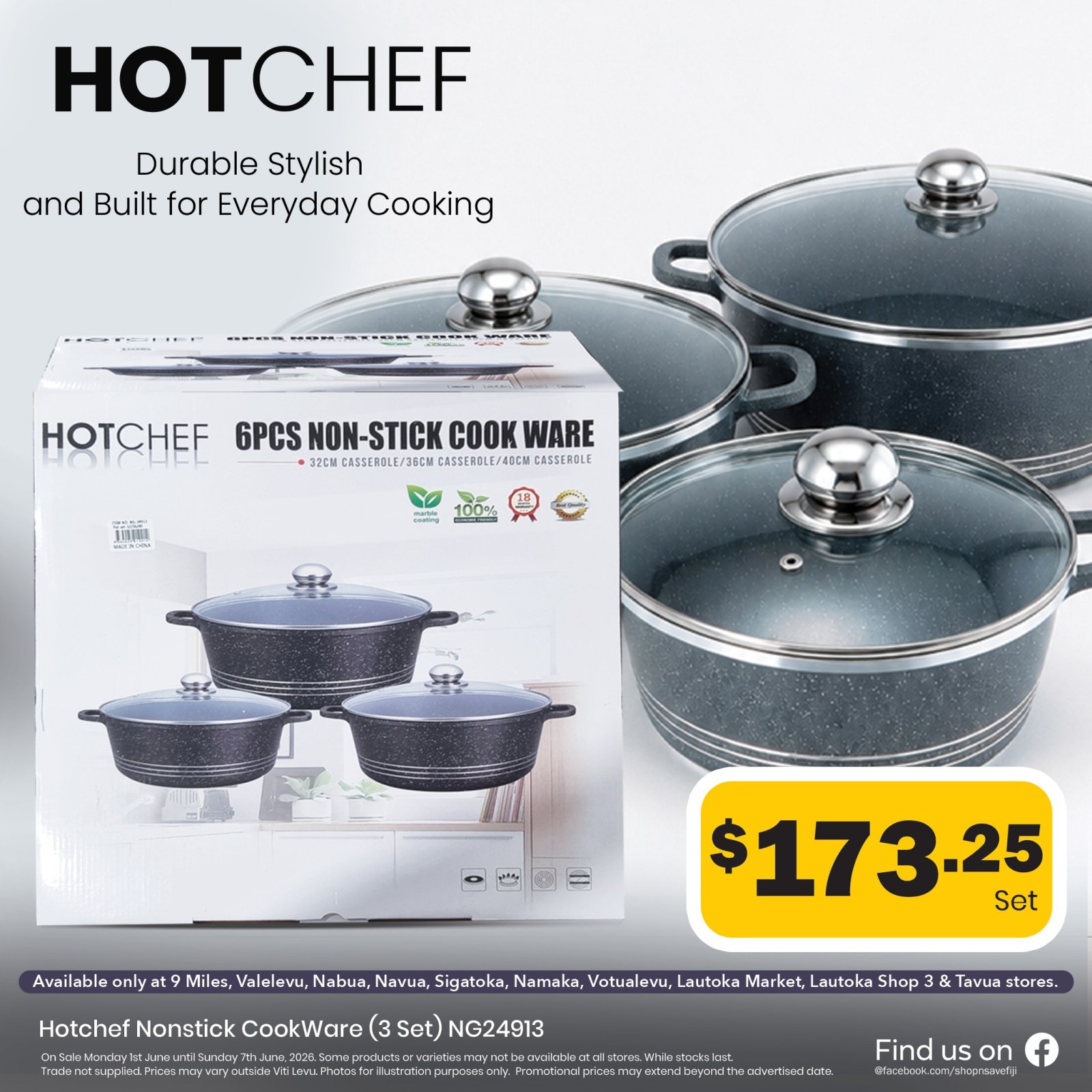 Hotchef Nonstick CookWare 6PCS Set