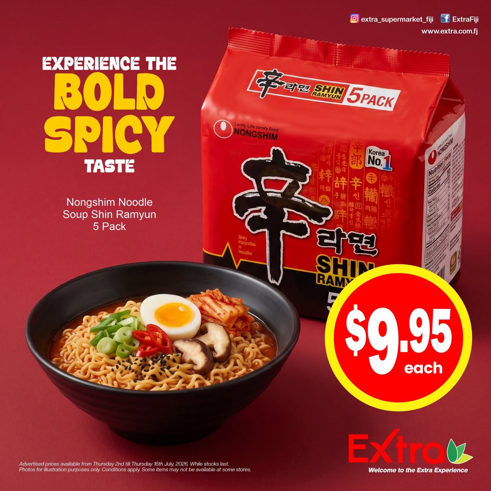 Nongshim Noodle Soup Shin Ramyun 5 Pack