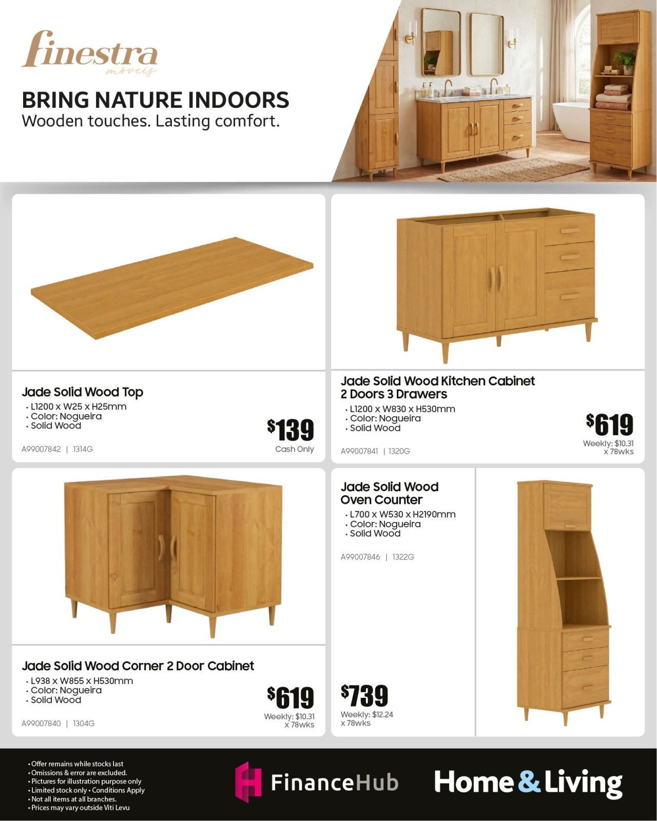 Finestra Jade Solid Wood Bathroom & Kitchen Furniture - Page 1