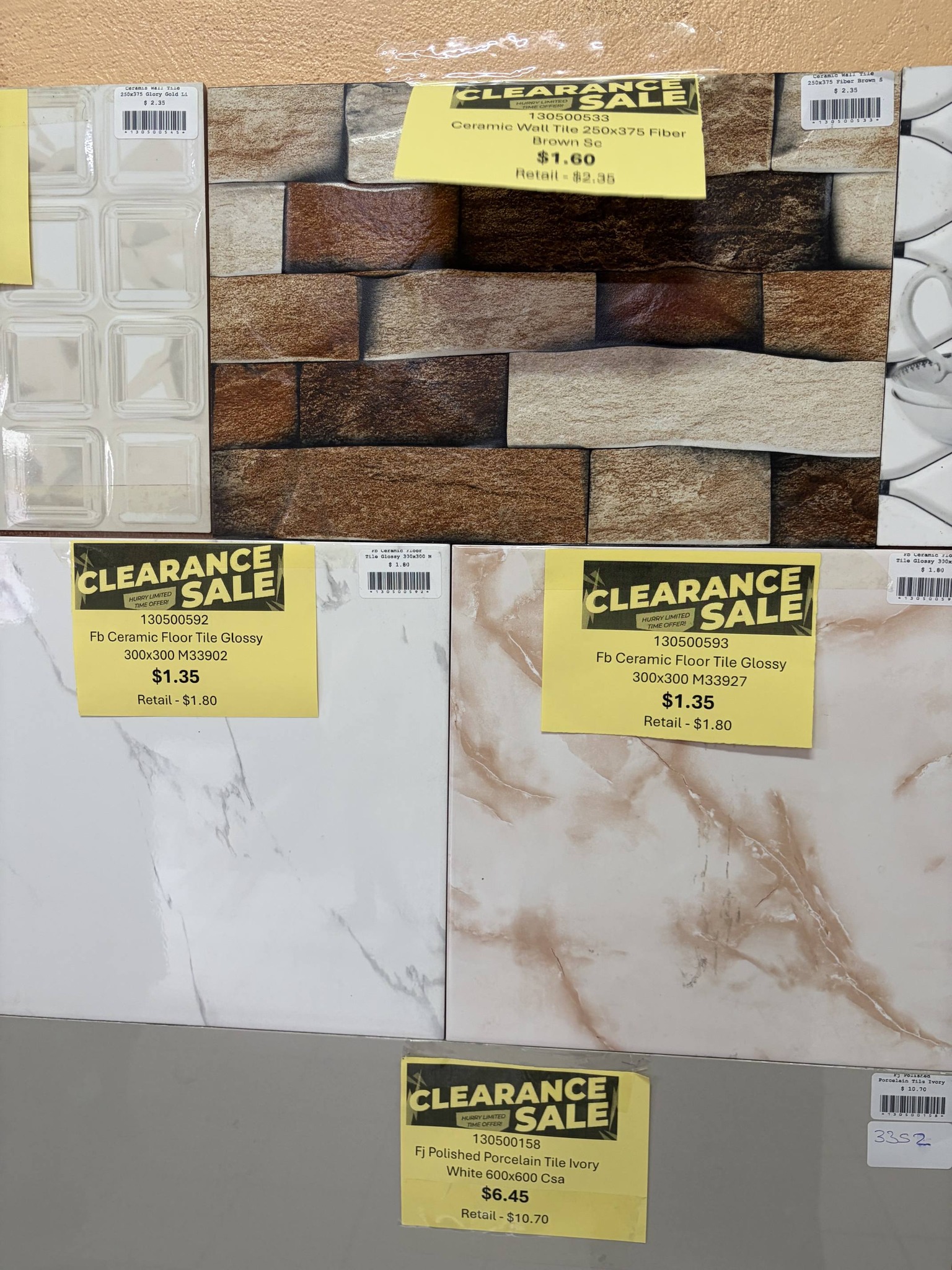 Clearance Sale - Tiles & Ceramics