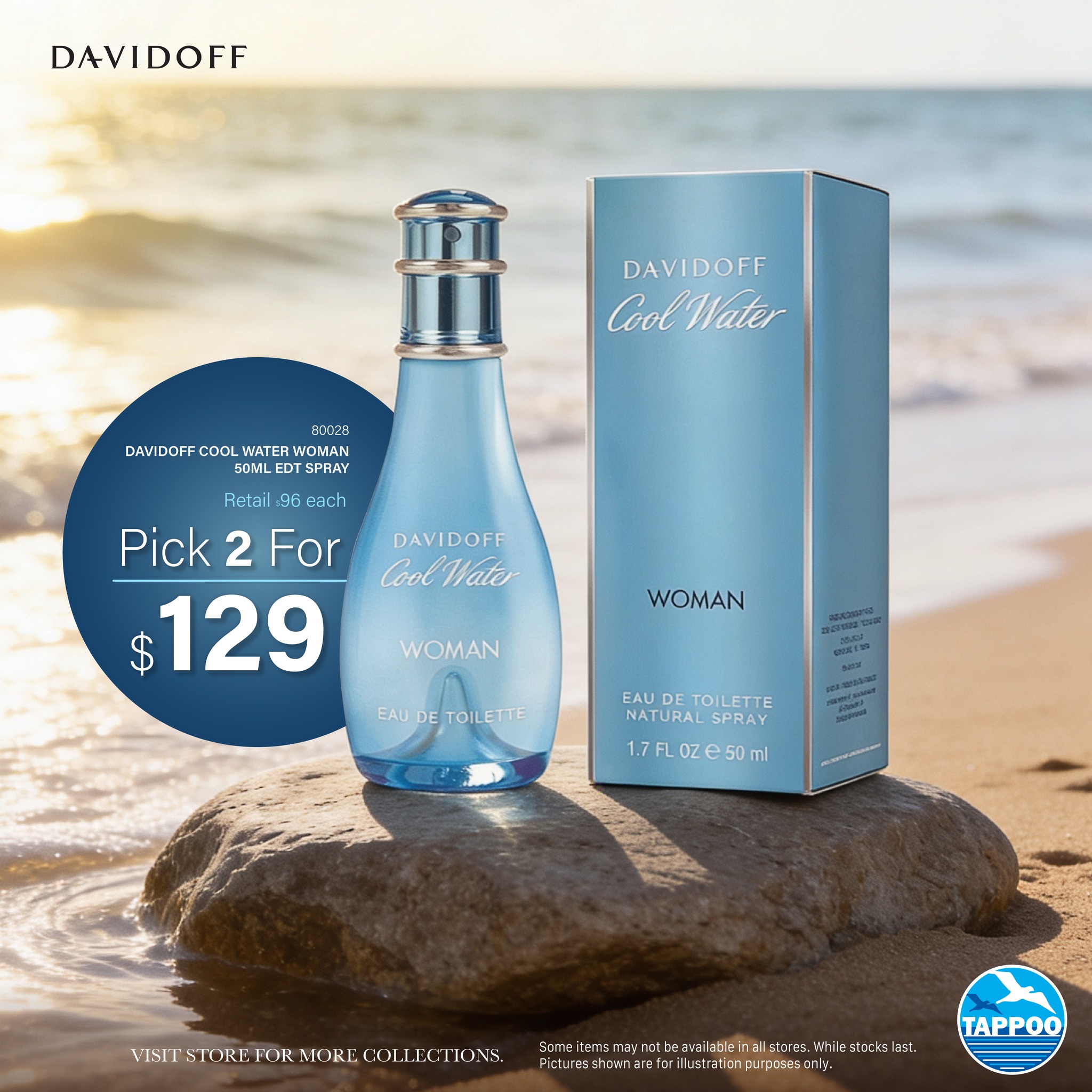 Davidoff Cool Water Woman 50ml EDT Spray