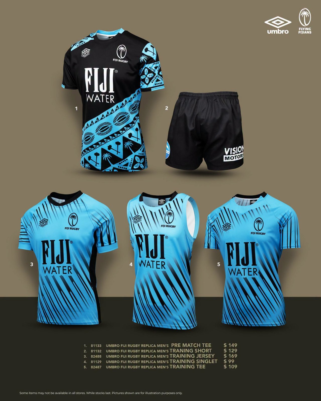 Umbro Fiji Rugby Replica Collection