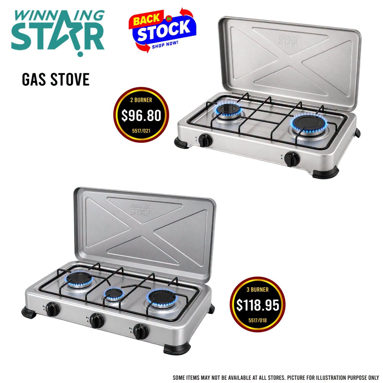 Winning Star Gas Stove – Back in Stock