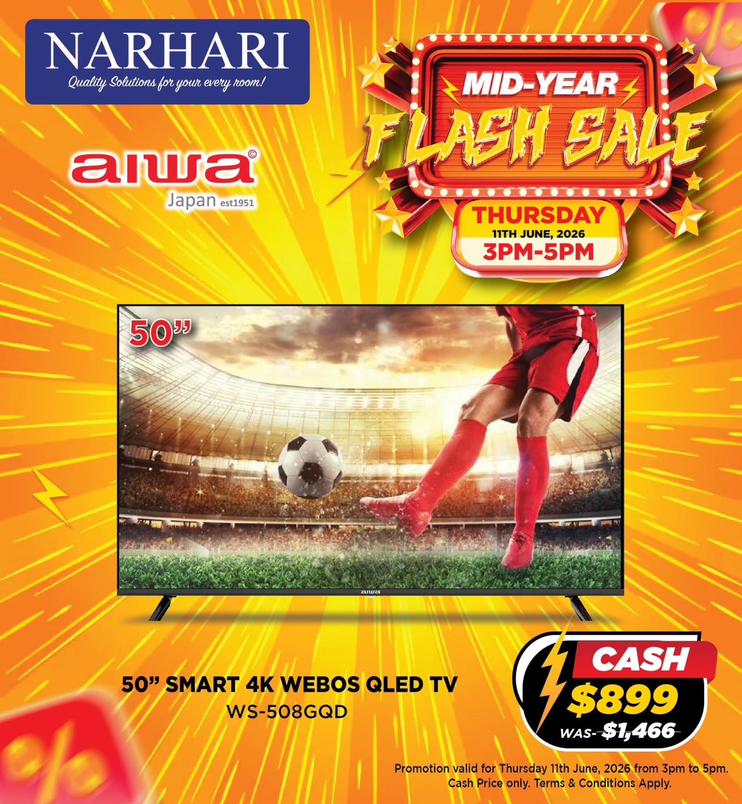 50" Smart 4K WEBOS QLED TV WS-508GQD