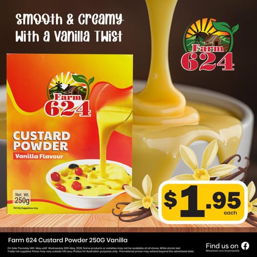 Farm 624 Custard Powder 250G Vanilla