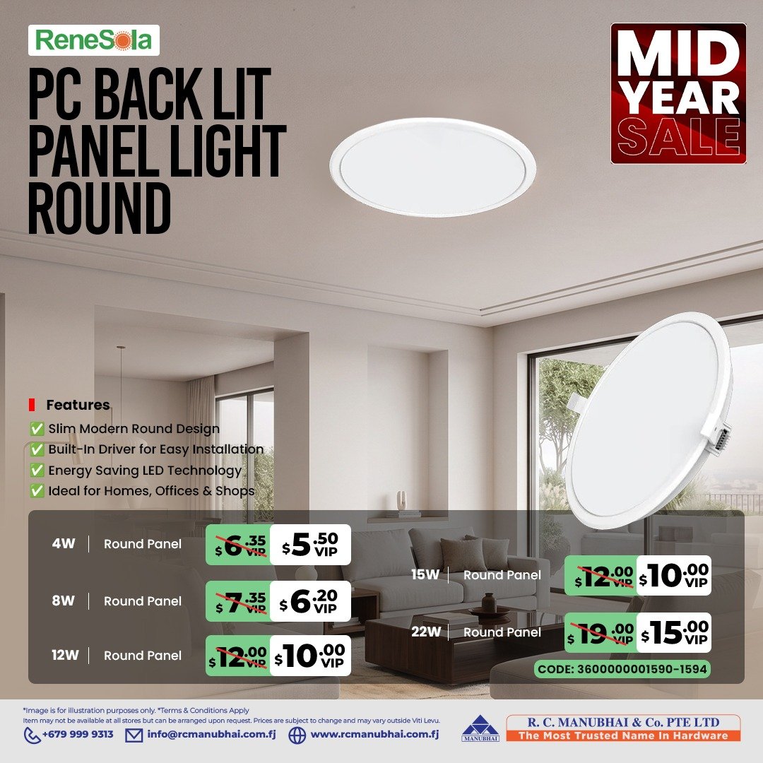 PC Back Lit Panel Light Round - Mid Year Sale - Page 1