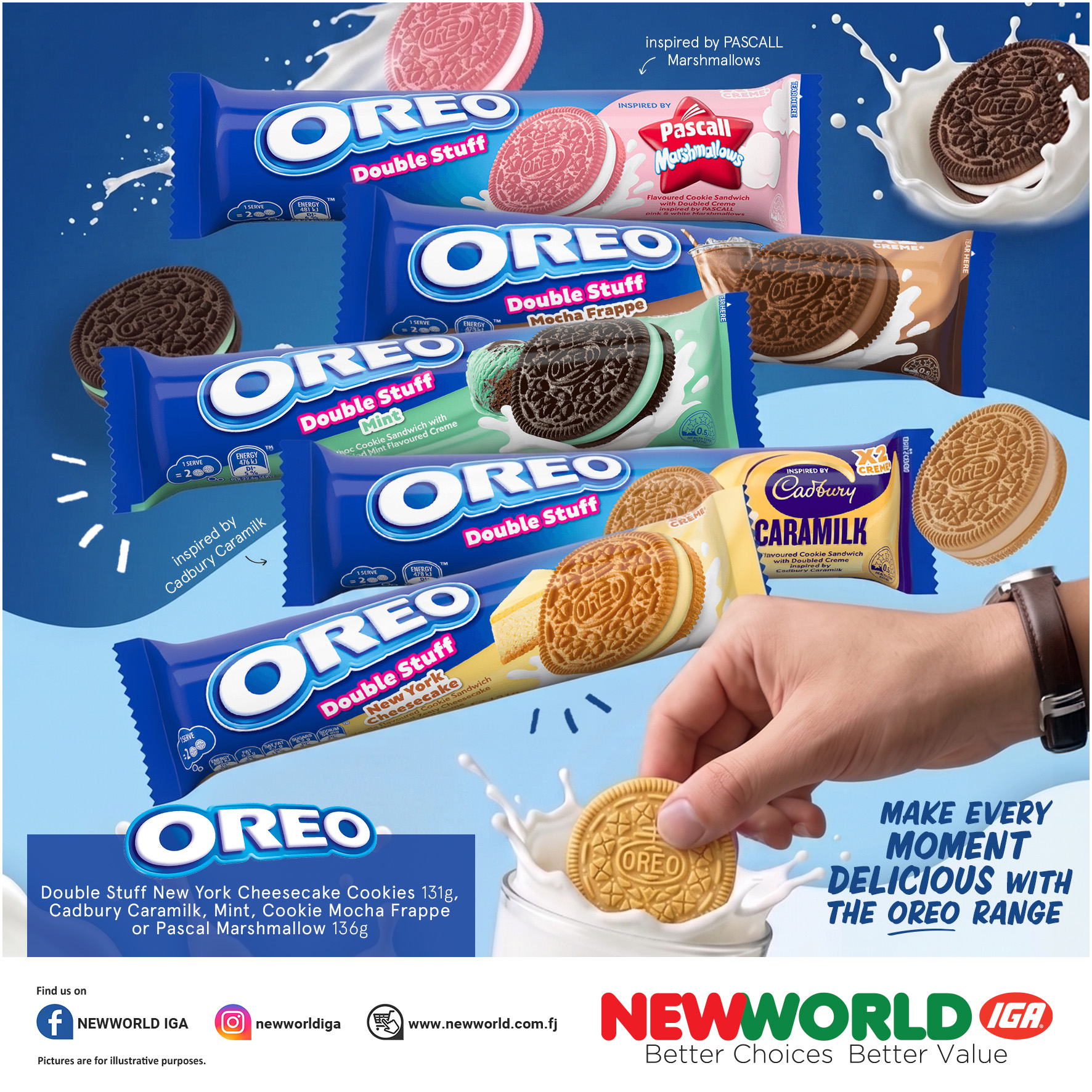 OREO Double Stuff Range – 5 Flavours