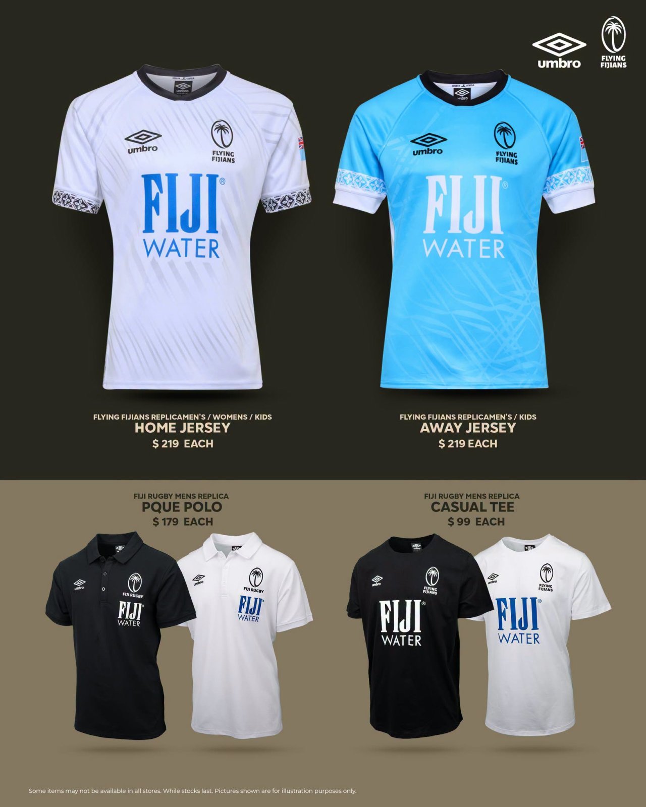 Flying Fijians Rugby Replica Kit & Casual Wear