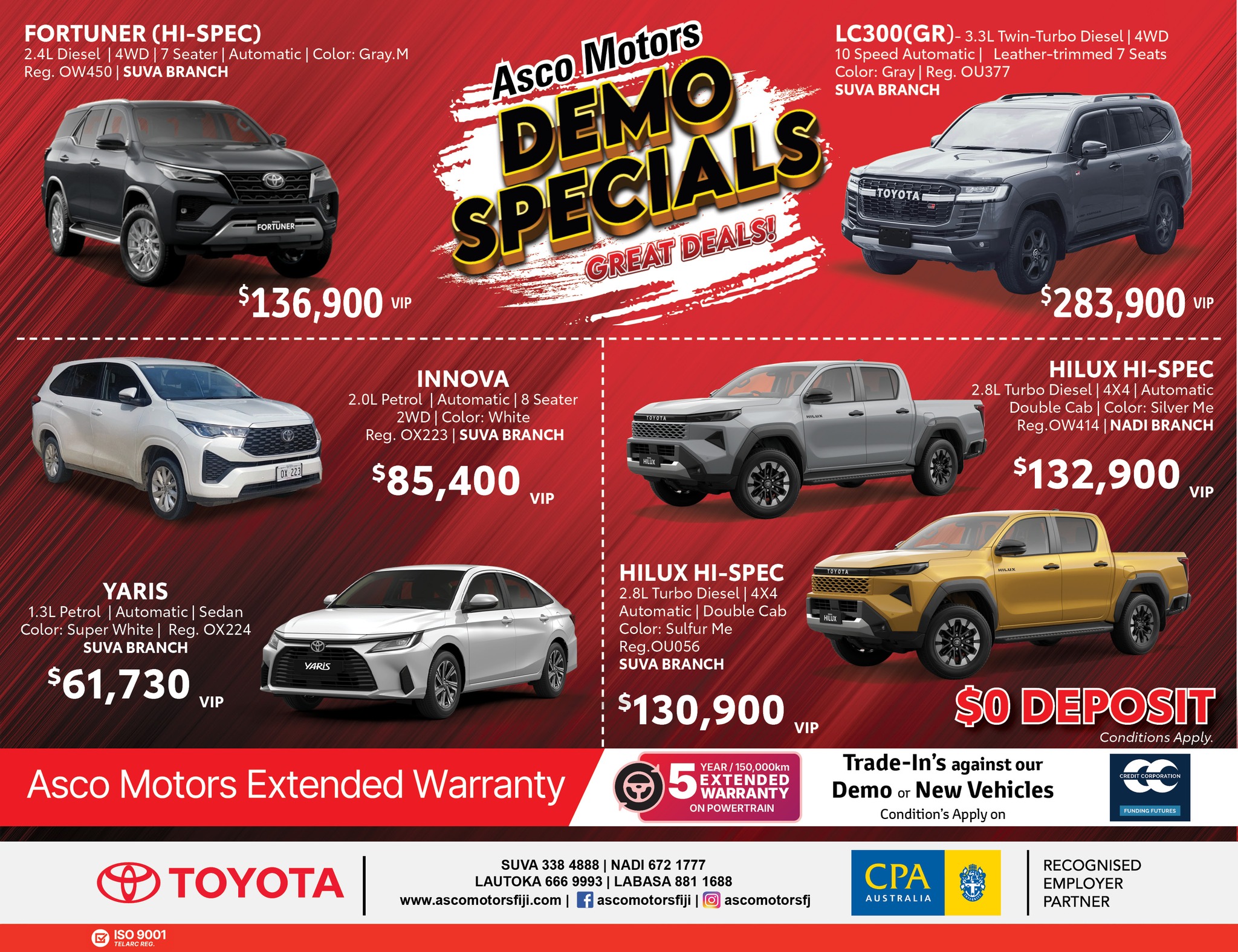 Asco Motors Demo Specials