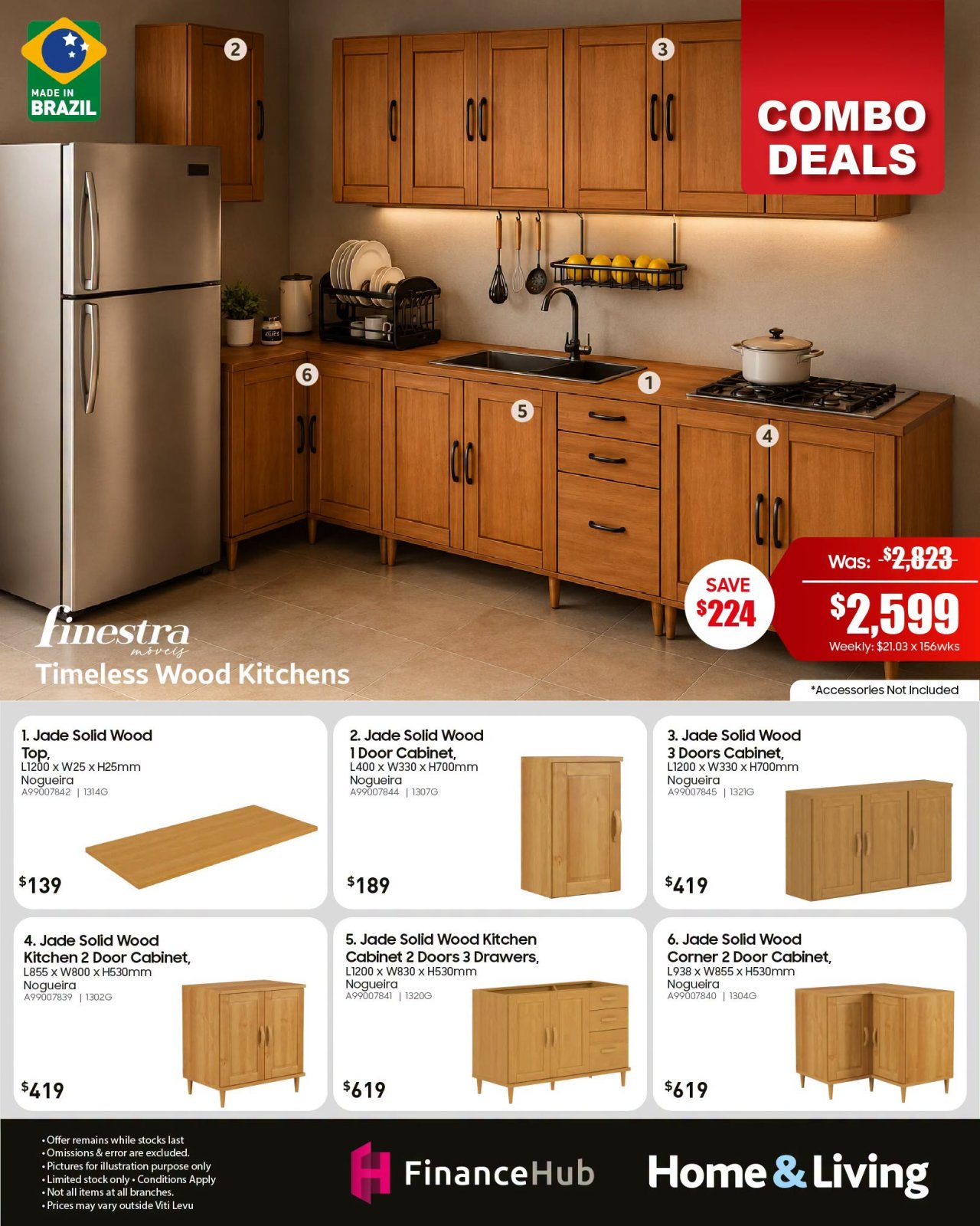 Timeless Wood Kitchens Combo Deals