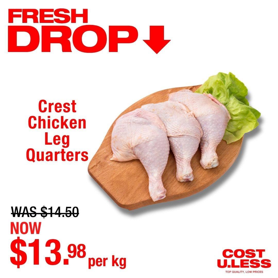 Crest Chicken Leg Quarters Fresh Drop